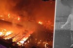 Požár supermarketu v Chodově na Sokolovsku. (6. 11. 2022)