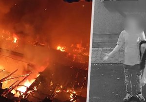 Požár supermarketu v Chodově na Sokolovsku. (6. 11. 2022)