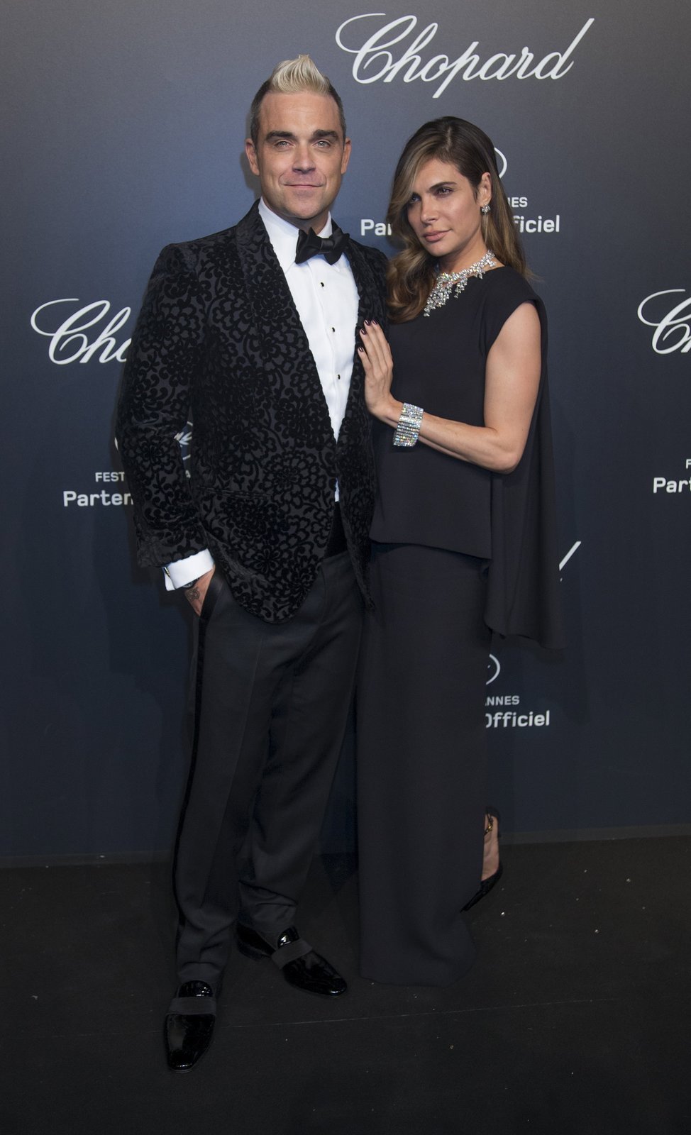 Na party Chopard přišel i Robbie Williams se svou manželkou Aydou Fields.