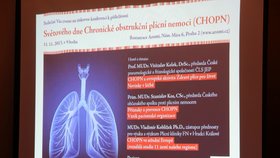 Na konferenci lékaři hovořili o onemocnění CHOPN, které zabije tři a půl tisíce Čechů ročně.