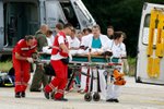 Vrtulníky převážely raněné do nemocnice v Grospići