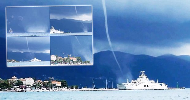 Během bouře Melisa se v Chorvatsku objevují i vzdušné víry.
