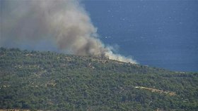 Požár na chorvatském ostrově Čiovo (27.7.2023)