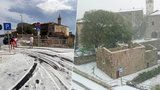 Neuvěřitelná dovolená v Chorvatsku: Bouřka přinesla sníh a kroupy