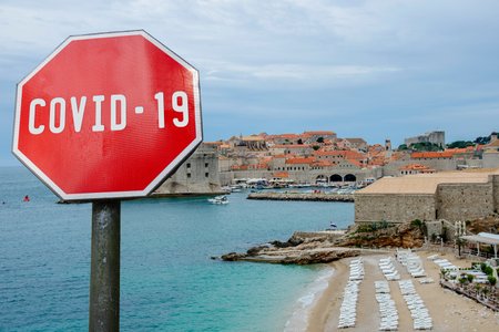 Pláž v Dubrovniku.
