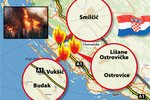 Požáry v Chorvatsku komplikují život (nejen) turistům