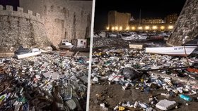 Chorvatský Dubrovník se potýká s obřími nánosy plastu: Většina dorazila z Albánie