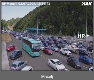 Na chorvatských hranicích se tvoří kolony, hraniční přejezd Macelj