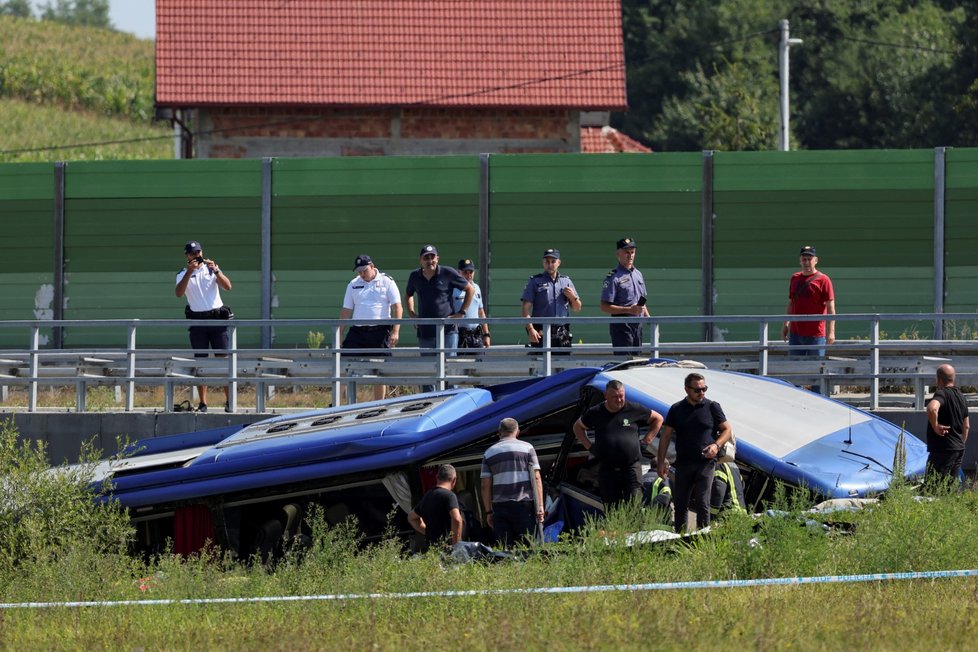 Tragická nehoda autobusu v Chorvatsku (6. 8. 2022)