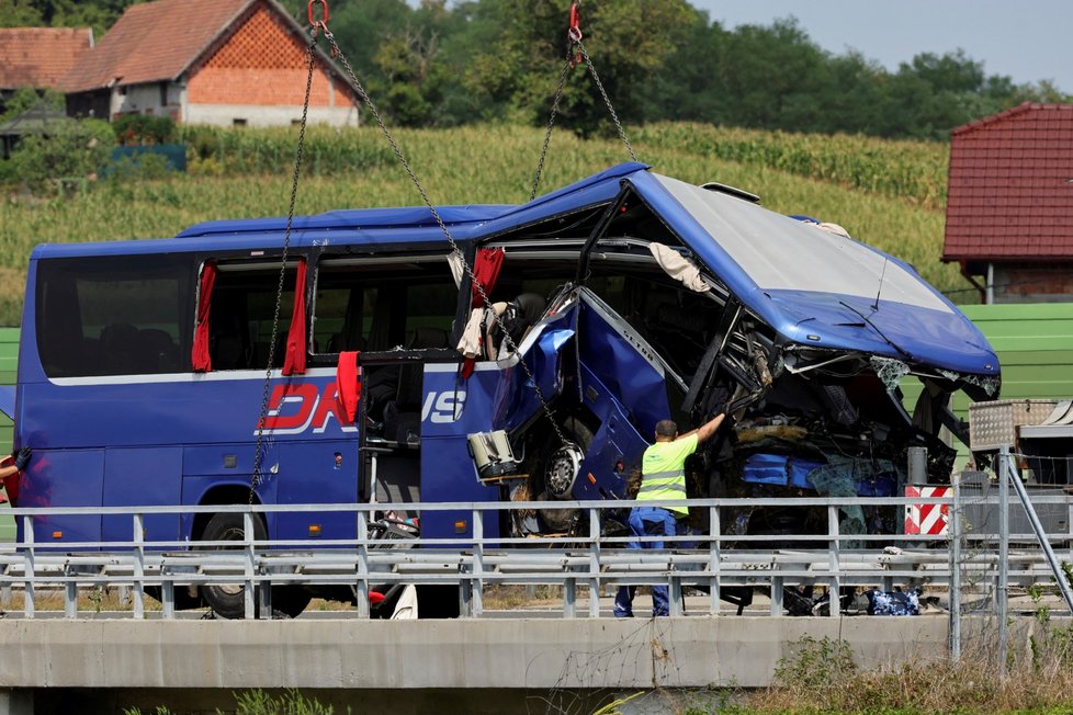 Tragická nehoda autobusu v Chorvatsku (6.8.2022)