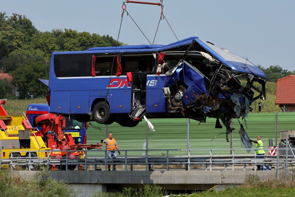 Tragická nehoda autobusu v Chorvatsku (6.8.2022)