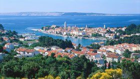 Ostrov Rab, Chorvatsko.