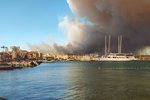 Obrovský požár v Chorvatsku vyfocený z města Vodice (13. červenec 2022)
