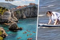 Dramatická záchrana Čechů v Chorvatsku: Dvě děti na paddleboardech odnesl silný vítr