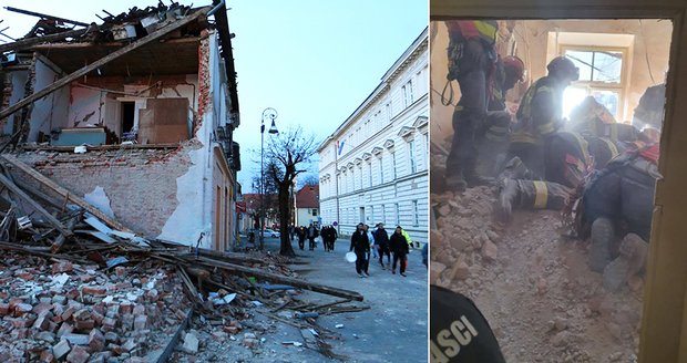 Zdecimovanou část Chorvatska zasáhlo další zemětřesení. Hasiči prohledávají trosky