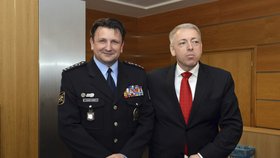 Ministr vnitra Milan Chovanec a policejní prezident Tomáš Tuhý