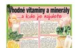 Vhodné vitaminy a minerály