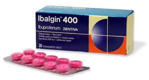 Ibalgin 400, uleví od bolestí hlavy, kloubů, svalů, snižuje teplotu, 45 Kč/24 tablet