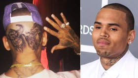 Násilnický expřítel Rihanny Chris Brown má pod čepicí. Nechal si potetovat hlavu!