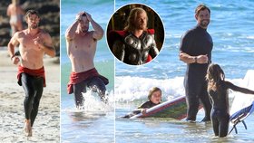 Takhle řádil božský Thor Chris Hemsworth na plážích v Austrálii