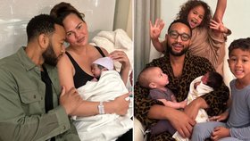 Pět měsíců po porodu dcery se radují z dalšího miminka: Chrissy Teigenová a John Legend mají čtvrté dítě!
