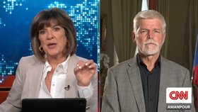 Petr Pavel v rozhovoru pro Christiane Amanpourovou ze CNN (2. 9. 2026).
