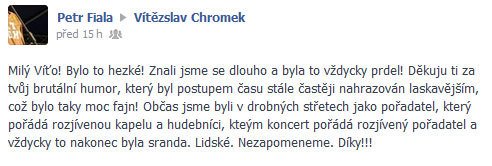 Zpěváci a muzikanti vzpomínají na Vítězslava Chromka