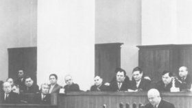 Nikita Sergejevič Chruščov při projevu na XX. sjezdu KSSS