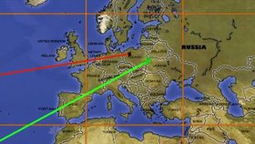 Mapa Evropy ze seriálu Chuck: Česko hledejte více na východ