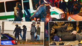 V Praze došlo v noci k brutální rvačce mezi chuligány a policisty. 15 ruských fanoušků skončilo v base.