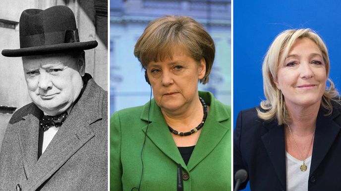 Winston Churchill, Angela Merkelová, Marine Le Penová