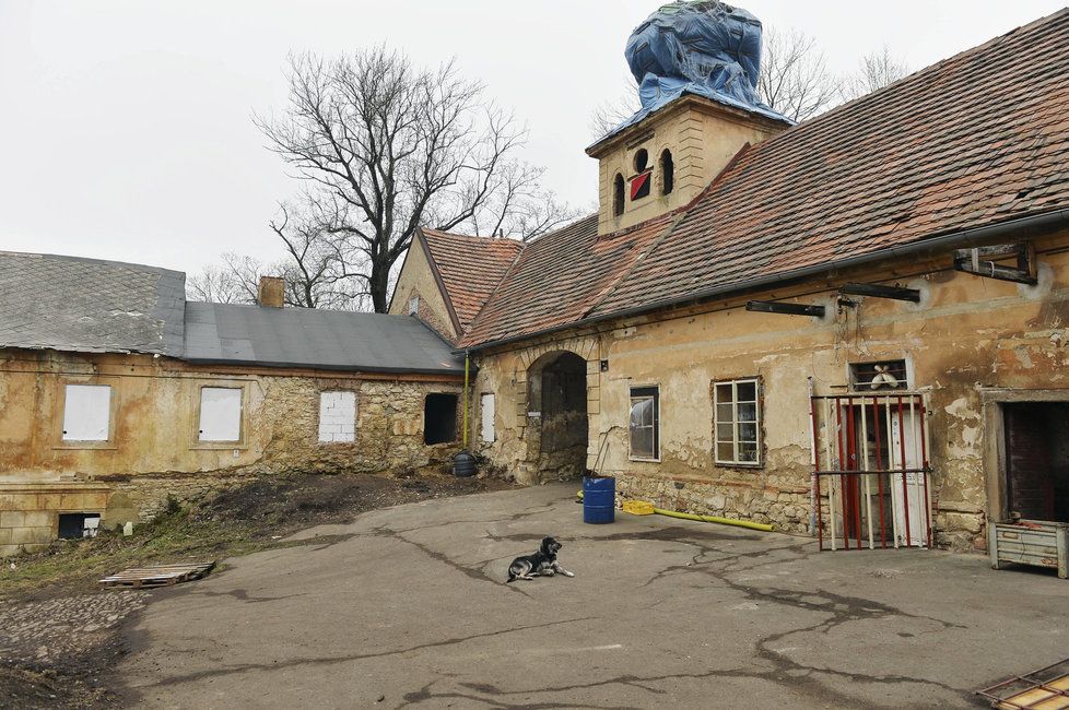 Policejní zásah proti squatterům v usedlosti Cibulka v Praze