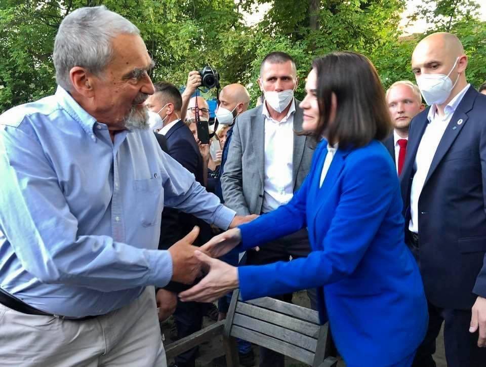 Vůdkyně běloruské opozice Svjatlana Cichanouská v Senátu