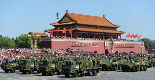 Přehlídka čínské armády v Pekingu - ilustrační snímek.