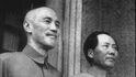 Čankajšek a Mao Ce-tung na jednání v Čchung-čchingu v roce 1945
