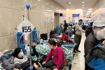 Přeplněné nemocnice v Číně (3. 1. 2023)