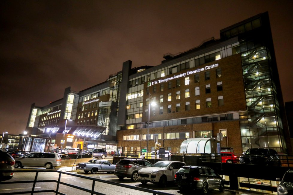 Kanadská nemocnice Sunnybrook, kde je hospitalizovaný muž s koronavirem.