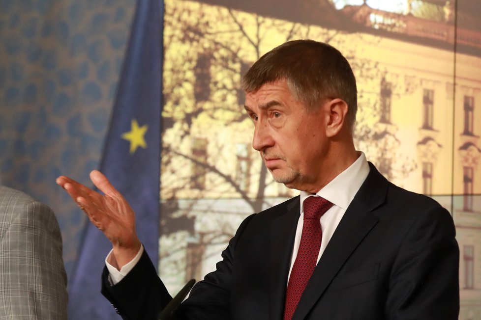 Premiér Andrej Babiš po jednání Bezpečnostní rady státu (25.2.2020)