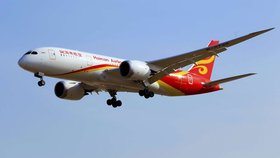 Boeing 787-8 Dreamliner čínské společnosti Hainan Airlines (2014).