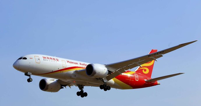Boeing 787-8 Dreamliner čínské společnosti Hainan Airlines (2014).