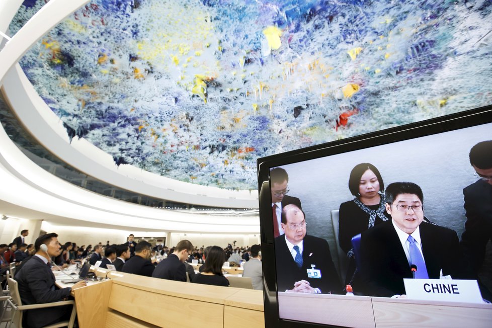 Náměstek čínského ministra zahraničí Le Jü-čcheng na Radě OSN pro lidská práva