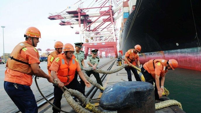 Čína, lodě, export