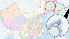 Čína si mapou nárokuje cípek ruského území.