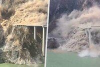 Hrozivý pád dálničního mostu v Číně: Stavba se zřítila jen krátce po otevření