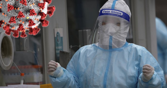 Testování na koronavirus v Pekingu (19. 1. 2022)