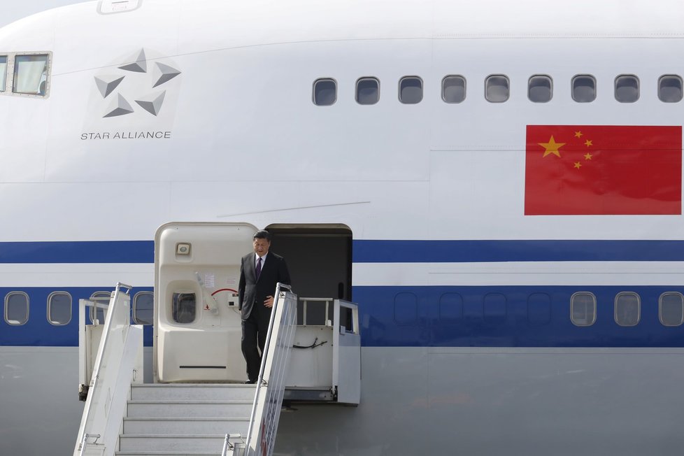 Čínský prezident je v Praze.