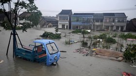 Tajfun In-fa udeřil v Číně (červenec 2021)