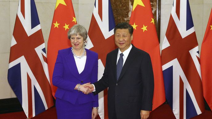Britská premiérka Theresa Mayová v Číně.