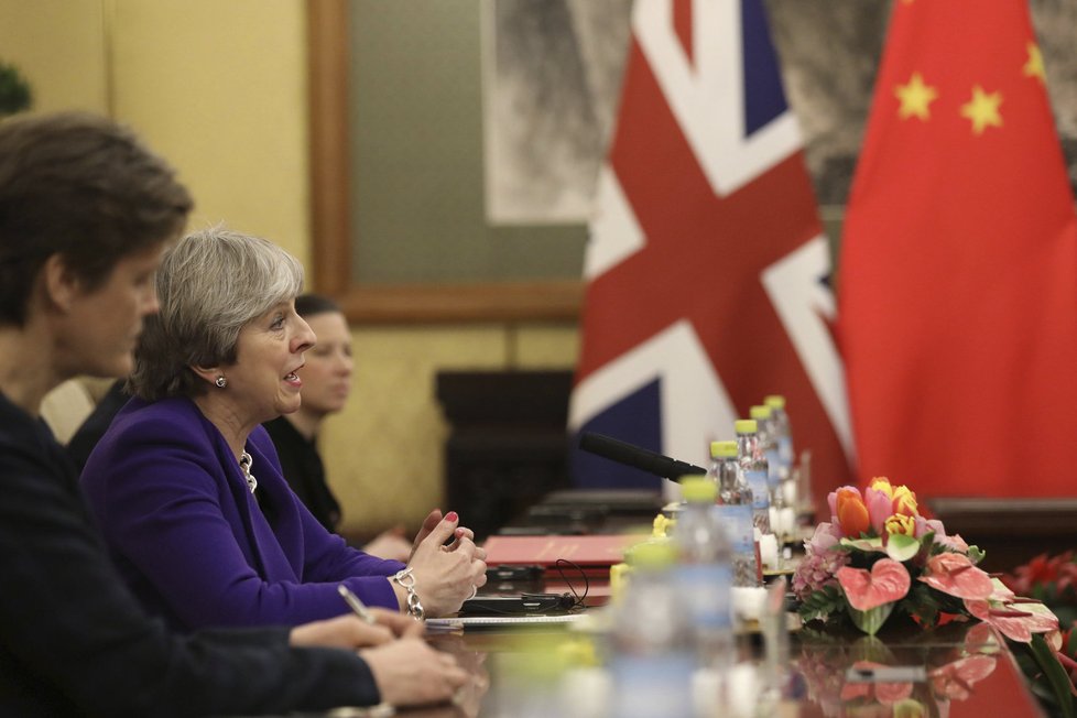 Britská premiérka Theresa Mayová v Číně