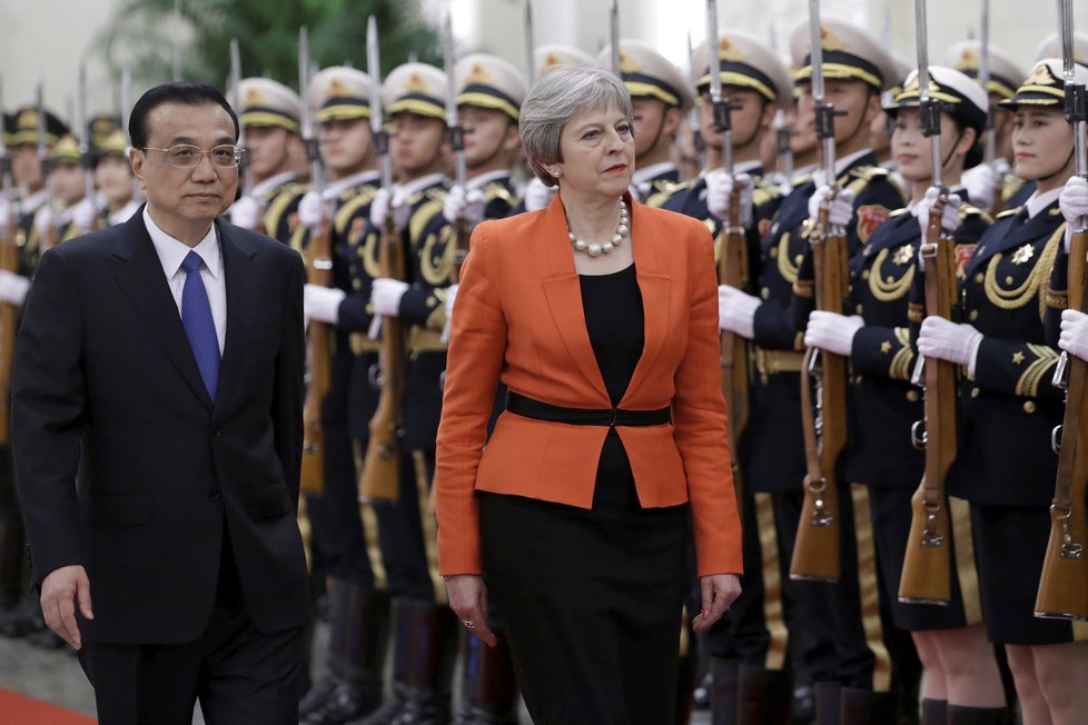 Britská premiérka Theresa Mayová v Číně